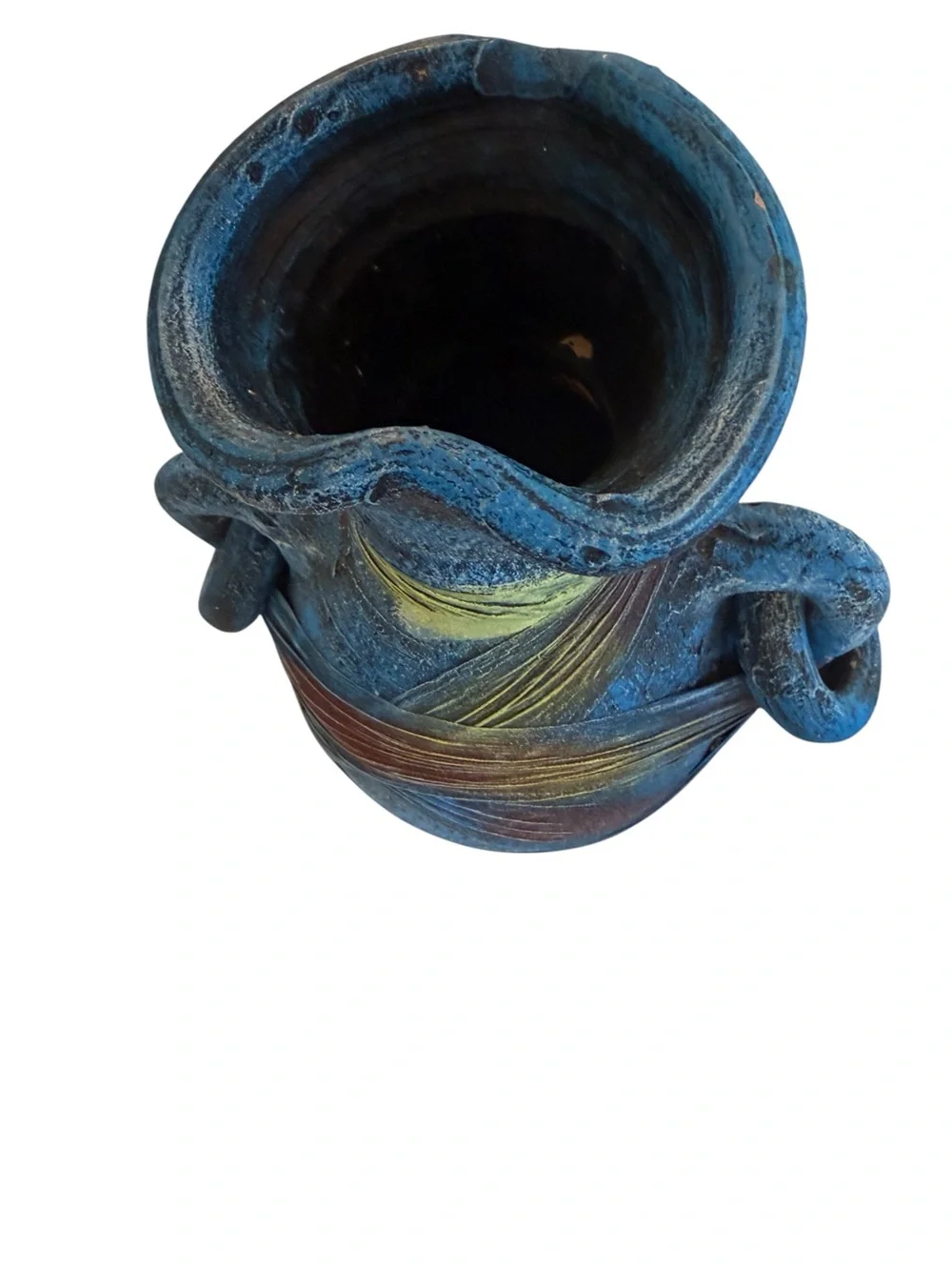 Blue Multicolor Decorative Ceramic Vase by
